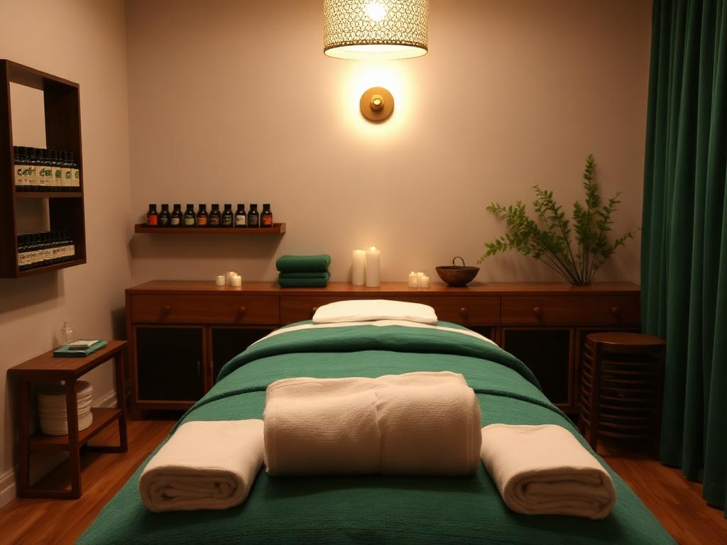 Relaxing body massage room at Kesha De Salon