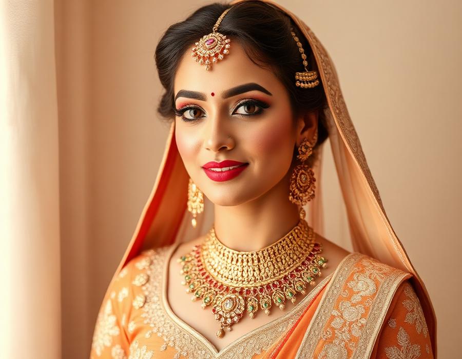 Bridal makeup transformation at Kesha De Salon Alwal