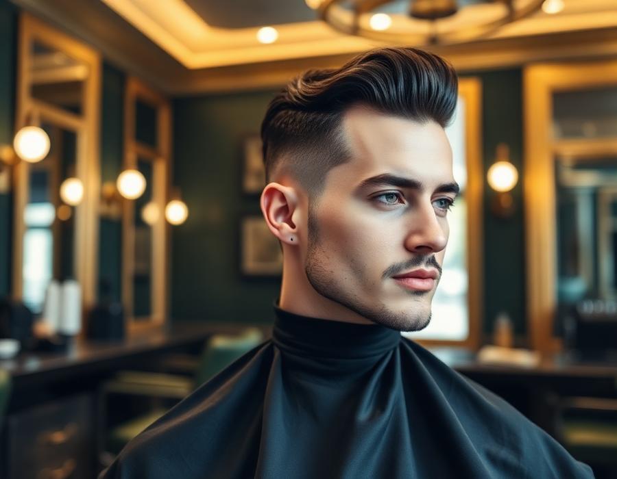 Men's modern fade haircut at Kesha De Salon Alwal